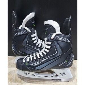 CCM Ribcor 8XT Hockey Skates Black Silver Green Youth Size 6